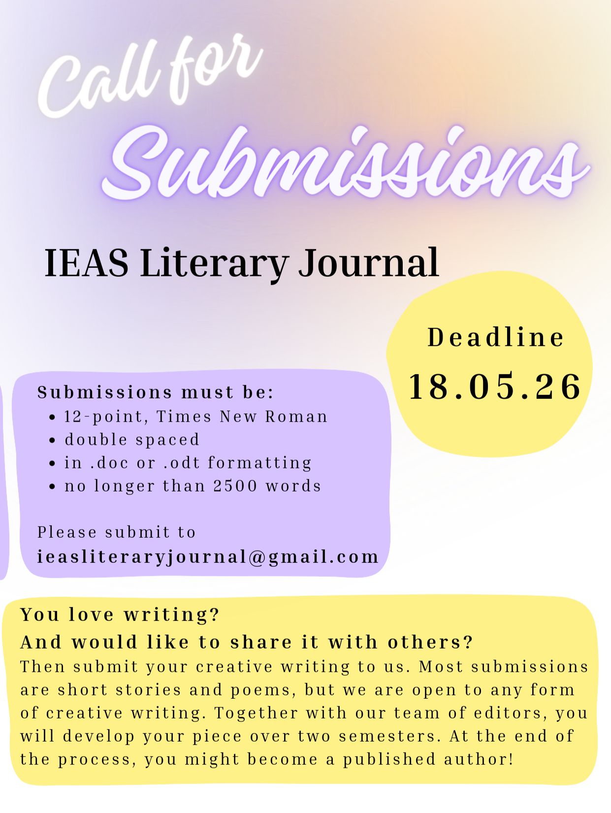 IEAS Sprax Poster Literary Journal